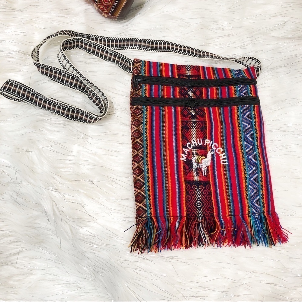 Crossbody Bag Andean Peruvian Style‎ Multicolor 12" tall